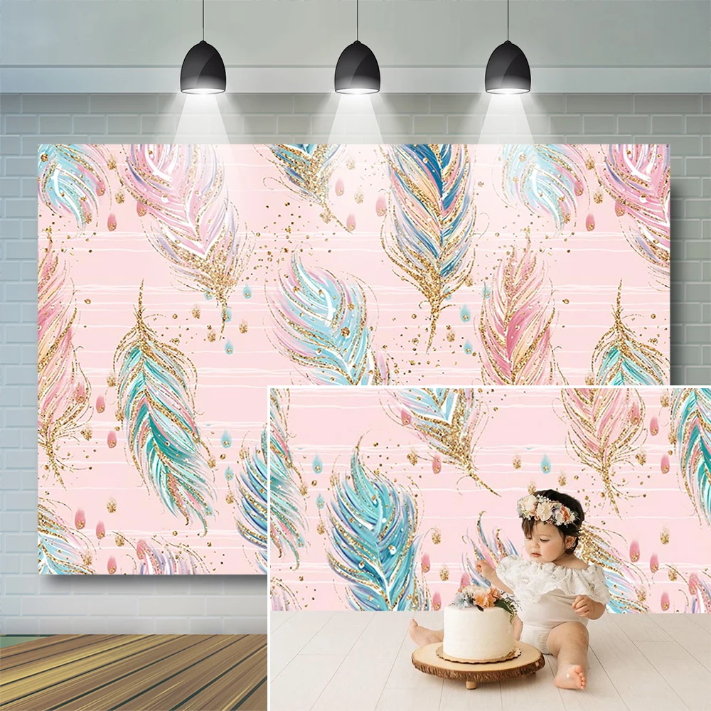 Meisjes Bloemen Cake Smash Achtergrond Pasgeboren Baby Portret Fotografie Achtergrond Meisje 1st Verjaardagsfeestje Decoratie Banner