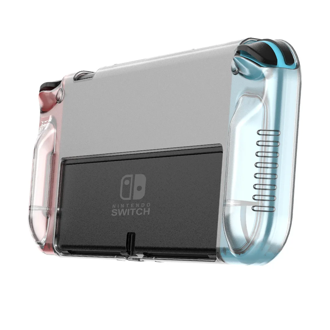 Clear Crystal NS Protective Case TPU Cover Full Body Shell Compatible Nintendo Switch OLED Game Console Accessories