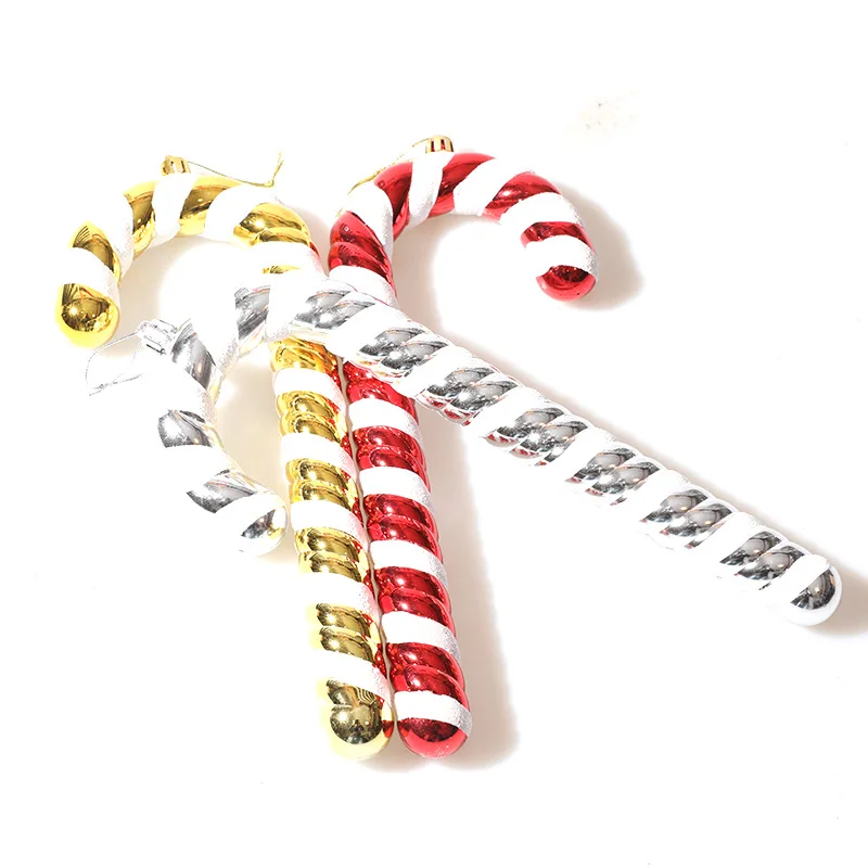 26cm Christmas decorative crutch large Santa's crutch photography props home decoration christmas decorations for home outdoor