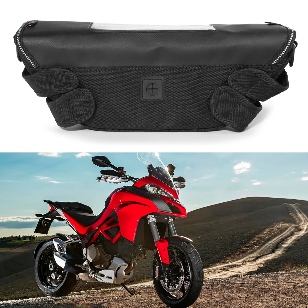 For Ducati Multistrada 1200 950 1260 Hypermotard 950 Monster 797 821 Stealth Motorcycle Waterproof Front Handlebar Bag Storage