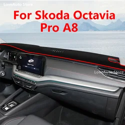 For Skoda Octavia Pro A8 2021 2022 Car Centre Console Dashboard Center Rear Window Light Sun Shield Pad Protector Accessiries