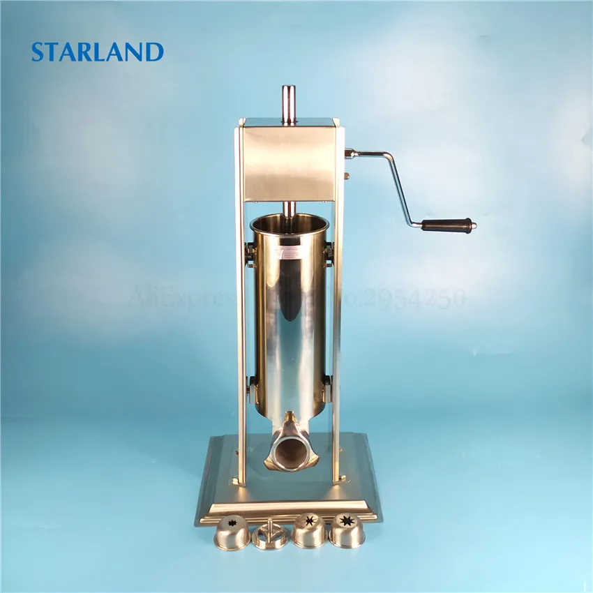 Máquina para hacer Churros de España, embutidor de salchichas de acero inoxidable, embutidor de salchichas Vertical, máquina de moldeo de Churros extrusora de carne, 3L