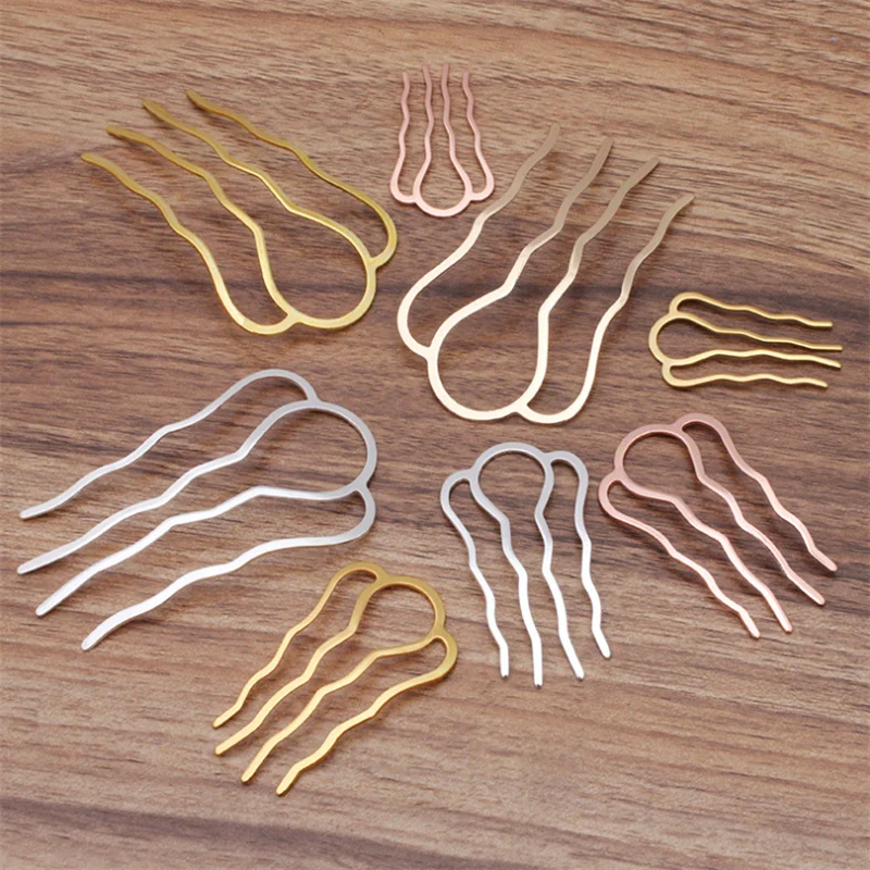 5pcs/Lot Retro 4 Teeth Comb Hair Accessories Silver Color Hairpin Hair Wear Vintage Barrette Findings Hairclip Jewelry Headband