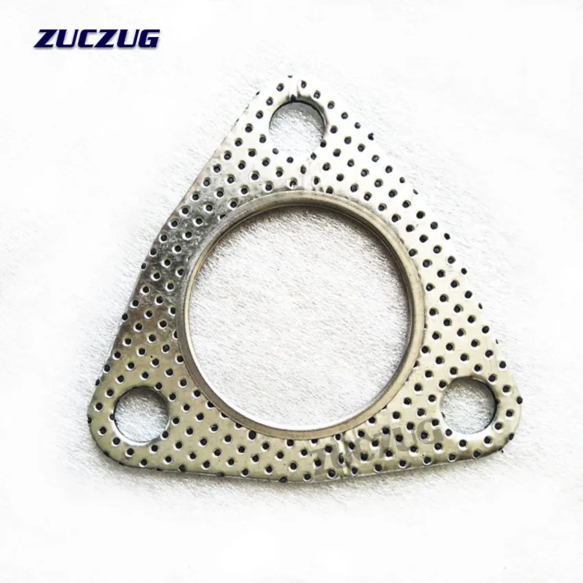 Exhaust Decat Pipe Flange Gasket 5pcs/Lot  Car Engine Exhaust Gasket/ Universal Exhaust Pipe Gasket with Three Holes