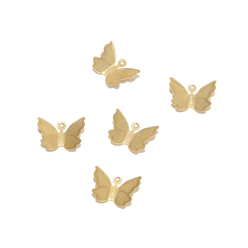 30pcs/lot Stainless Steel 11*15mm Charm Butterfly Pendants for DIY Jewelry Necklaces Bracelets Findings Making