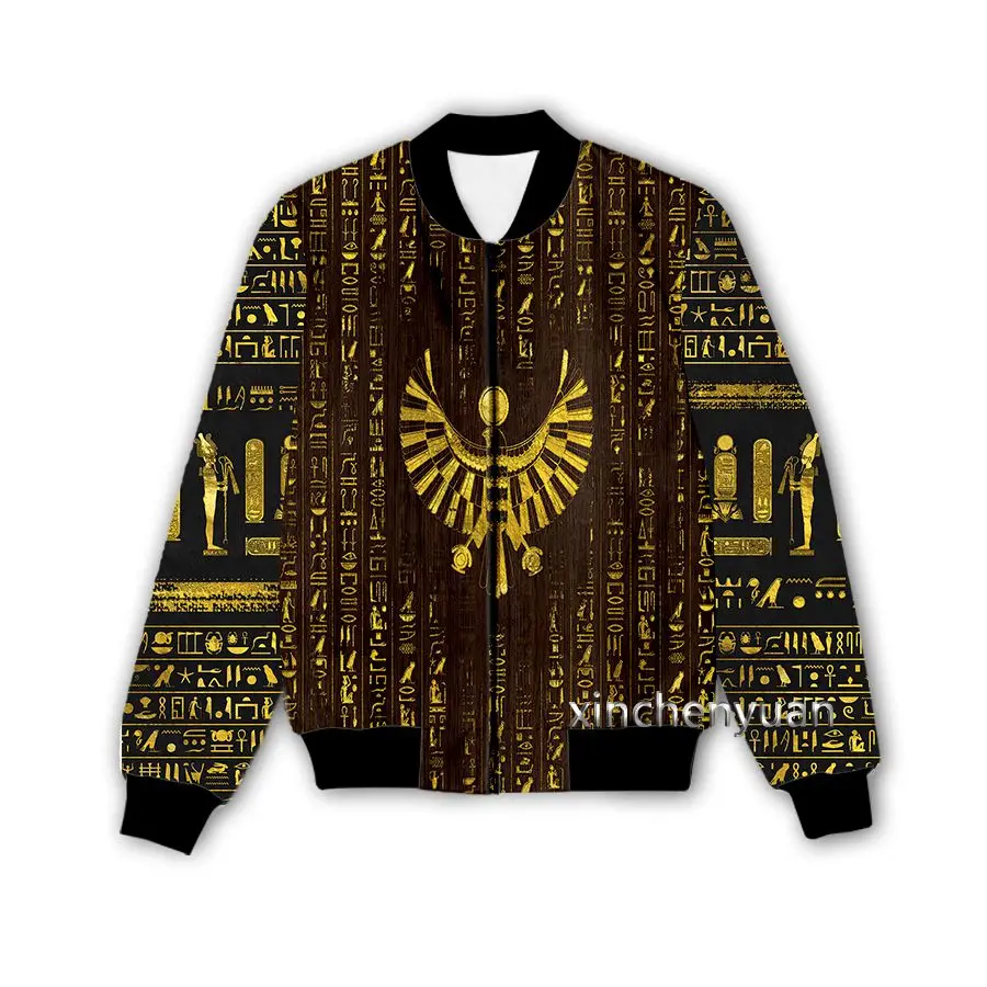 Phechion New Men/Women Egyptian Pharaoh 3D Printed Jacket Fashion Streetwear Men Loose Sporting Jacket & Coat M39