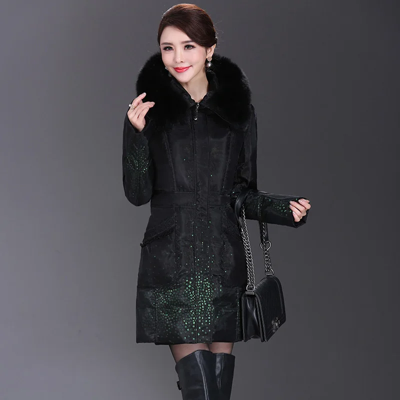 Delle donne Imbottiture Giacca di Nuovo Modo di Disegno di Stile Coreano del 90% Piume D\'anatra Bianca Imbottiture Cappotto Caldo Outwear