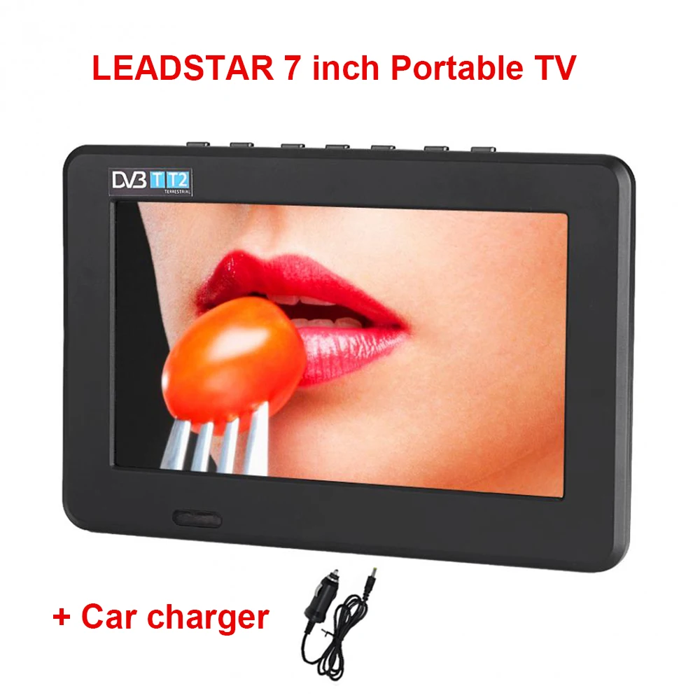 

LEADSTAR D7 DVB-T2 ATSC 7 inch 16:9 HD Digital Analog Portable TV Color Television Player USB TF Card With Car charger