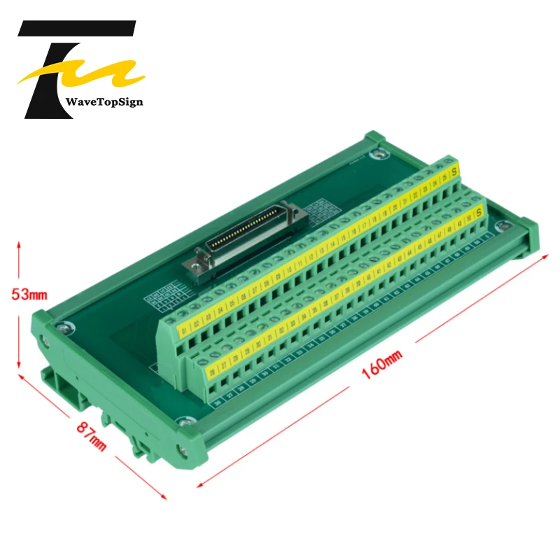 SCSI50 50pin  Guide rail terminal Board   CN1 ASD-BM-50A Use for Delta A2/AB Servo Seriel Simens V90