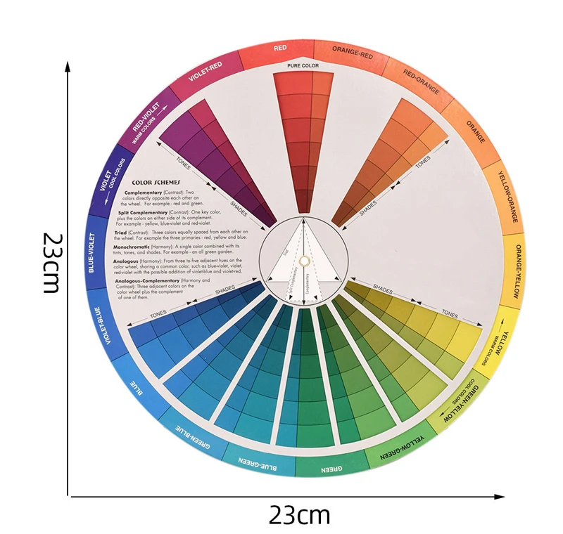 1 Pc circular tattoo color mixing board for permanent chromatic paper card of makeup guide