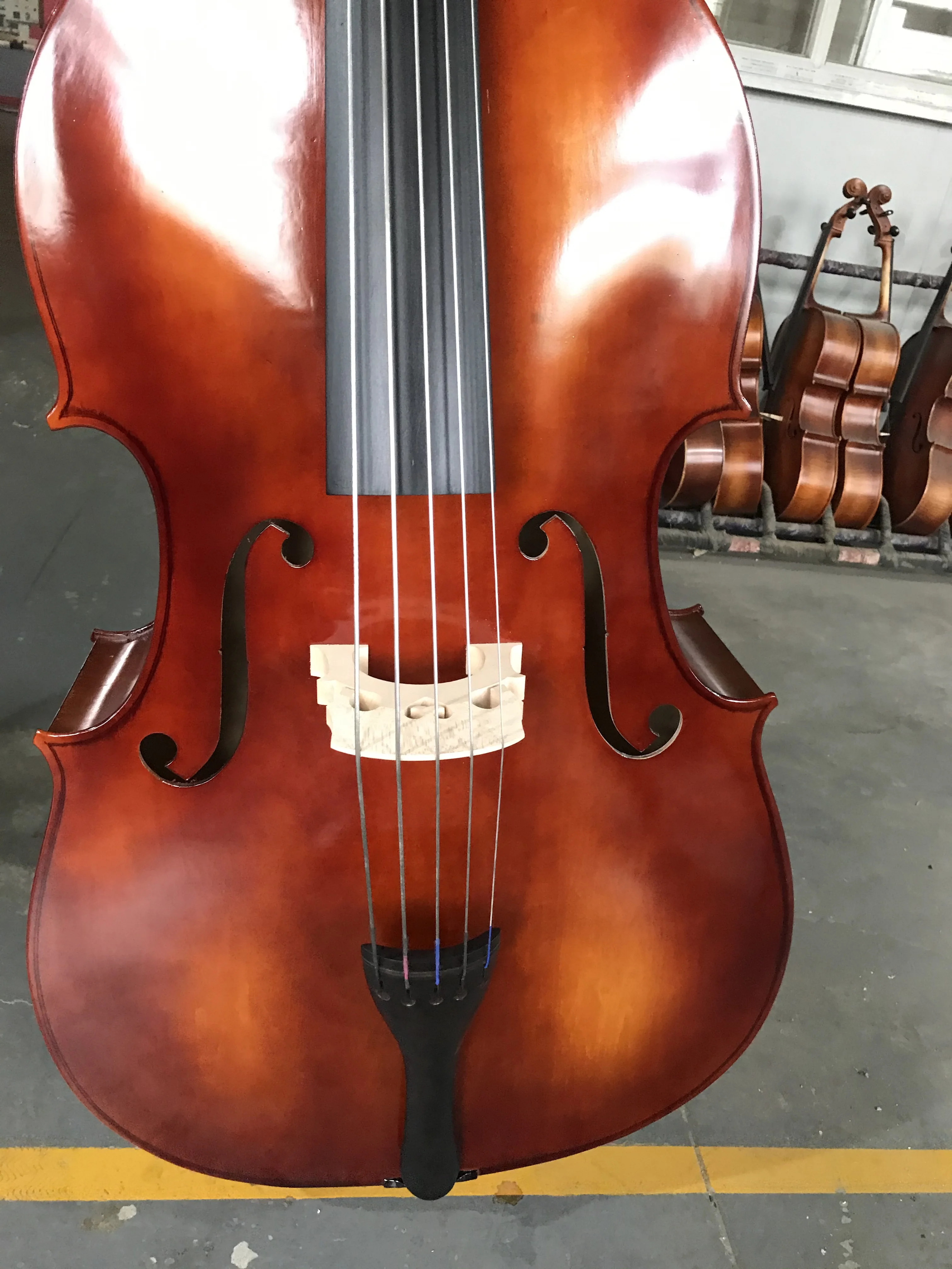 Customized Double Bass Handmade Plywood with Free Bag, Popular Wood, 5 Strings, 3/4 Contrabass, 5 Strings, 3/4