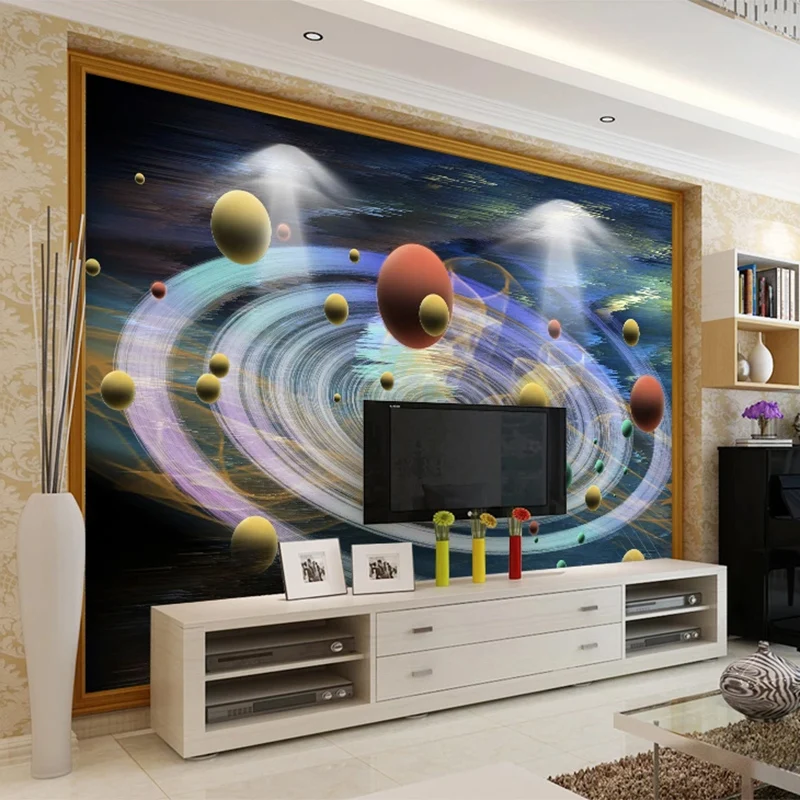 

Custom Self-Adhesive Wallpaper Cool Children's Starry Sky Mural Living Room Kid's Background Wall 3D Sticker Home Décor