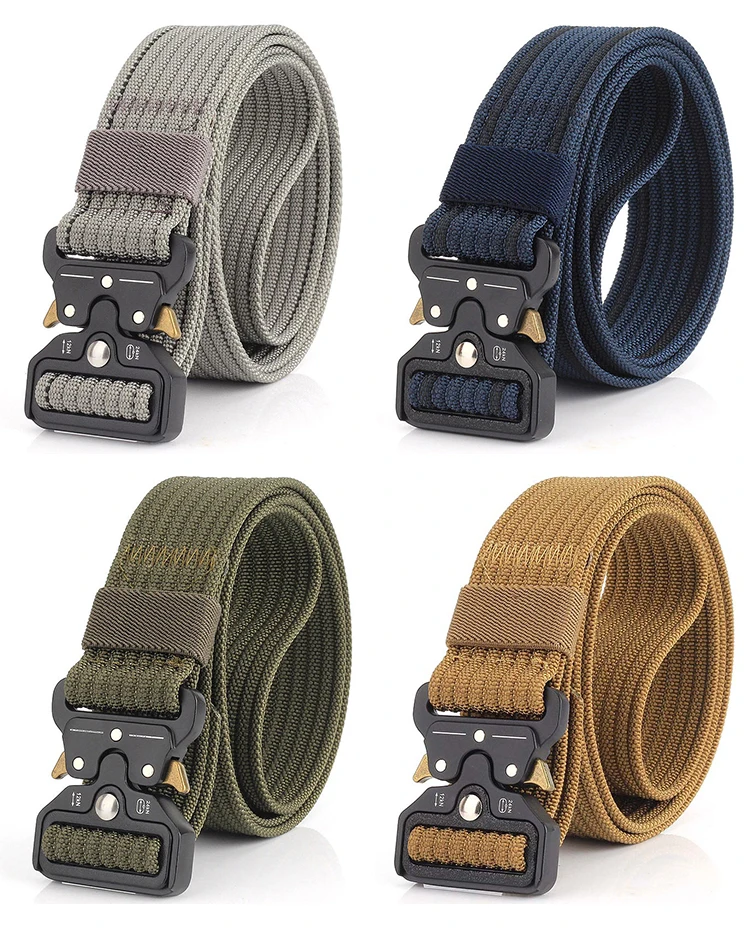 Hssee Retro taktischen Gürtel für Männer Metalls chnalle Schnell verschluss Militär armee Gürtel robuste Nylon Outdoor Casual Gürtel Gürtel männlich – Detail 7
