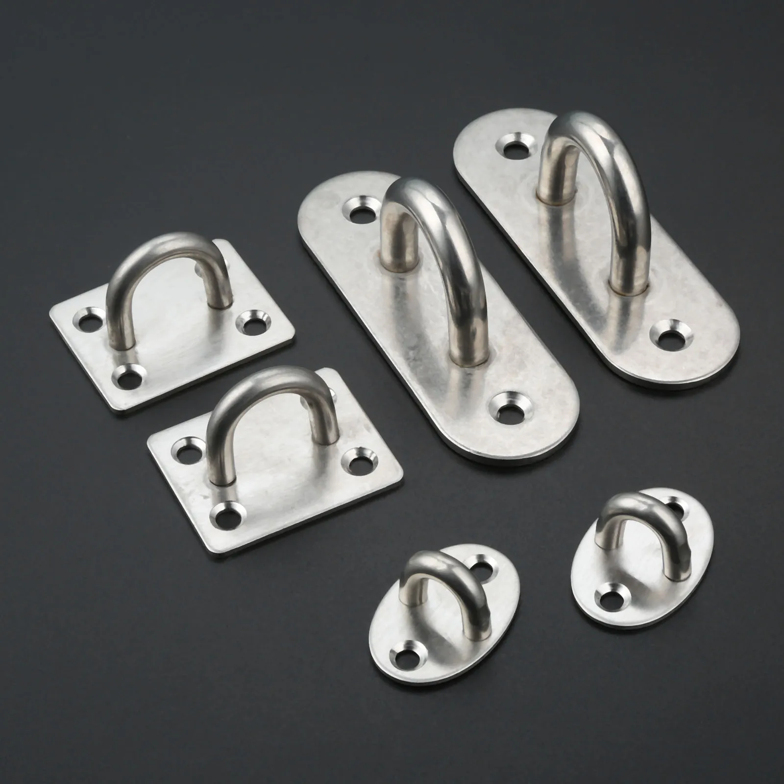 1Pc Stainless Steel U-shaped Ceiling Mount Hook Base Ceiling Fans For Leisure Sofa Sandbags Hammocks Rings Fixed Hook image 3