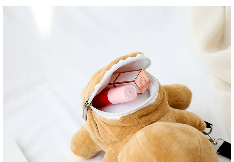 Cute 3D Rilakkuma Bear Shoulder Crossbody Bags for Teenage Girls Kids Plush Bag Children Cartoon Messenger Bag Purse Wallet