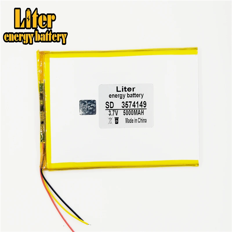 3 line  Polymer lithium batteries 3.7V 5000mAh 3574149 For  Rechargeable Li-ion Cell 7 inch 8 inch 9inch