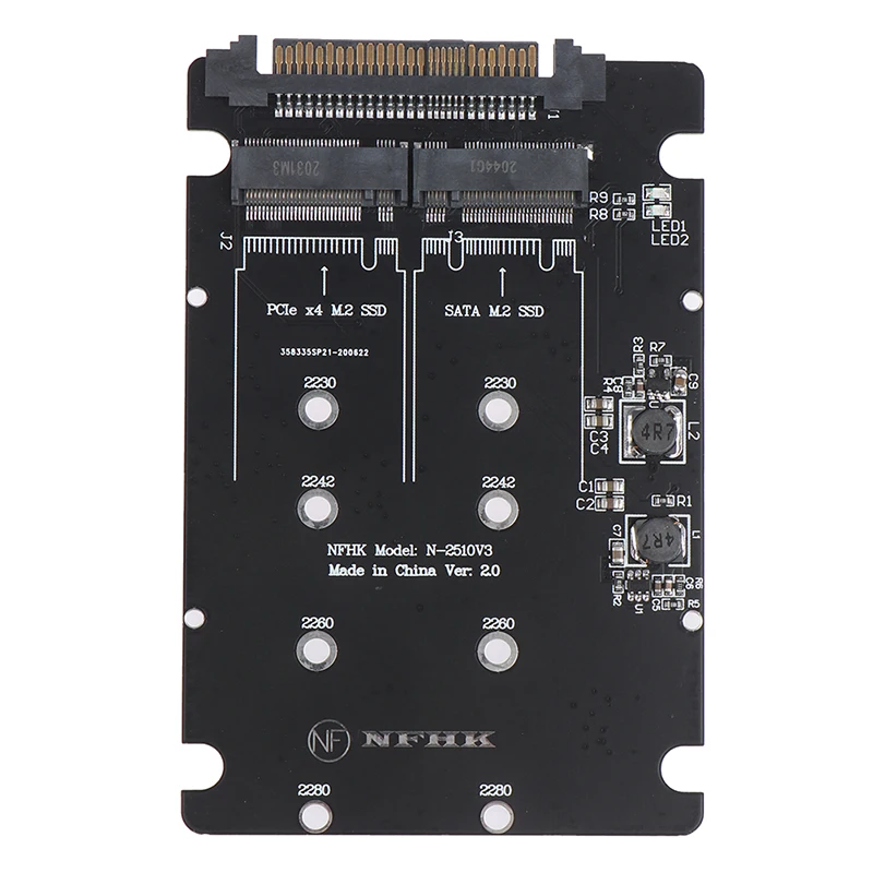 High Quality SATA M.2 SSD to 2.5“ SATA NVMe M.2 NGFF SSD to SFF-8639 Adapter Converter