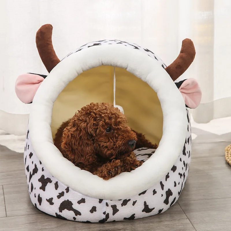 Semi-closed bed for dog home dog house for puppy dog tent four seasons universal dog supplies remove and wash dog accessories