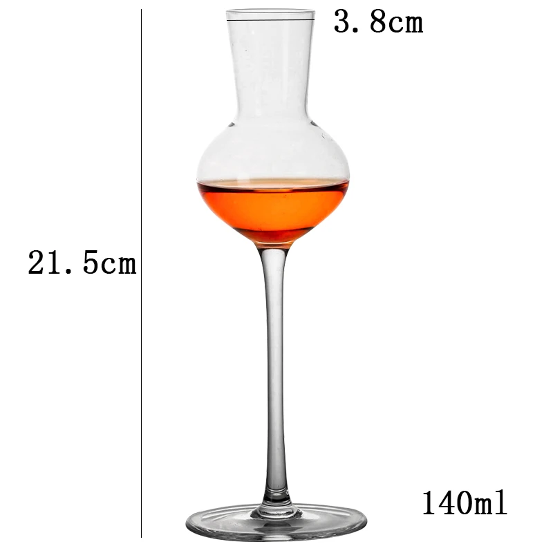 140ml Scotland Whisky Smelling Crystal Cup Whiskey Scent Wine Cup Brandy Snifter Crystal Tulip Aroma Professional Tasting Glass