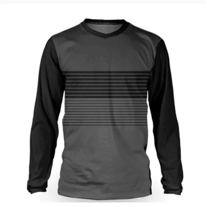 Camiseta de manga larga de carreras para hombre, ropa de ciclismo, camisetas de descenso, ropa de motocicleta y Motocross, camisa MTB, novedad