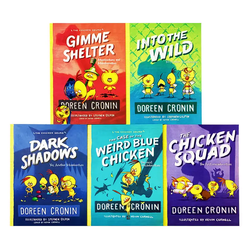 5 Volumes Of The English Original The Chicken Squad 1-5 Detective Reasoning Chapter Book