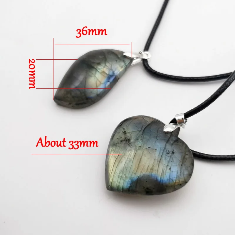 Naturale irregolare di cristallo ciondolo Labradorite pietra di Luna Sunstone Ciondolo Divinazione spirituale Monili di meditazione Pendenti Con