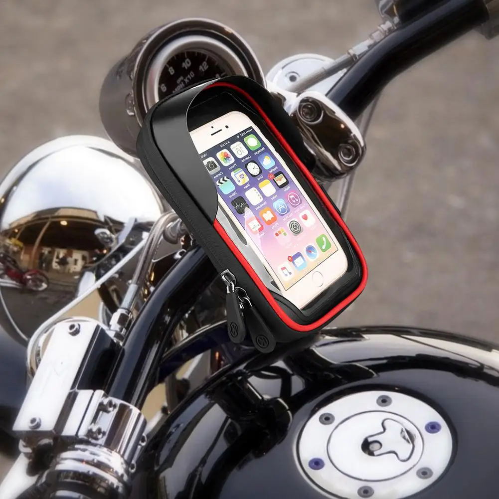 Touch Screen Mobile Phone Holder, Motorcycle Waterproof Navigation Stand, Projection Sunshade Card Bag Mobile Phone