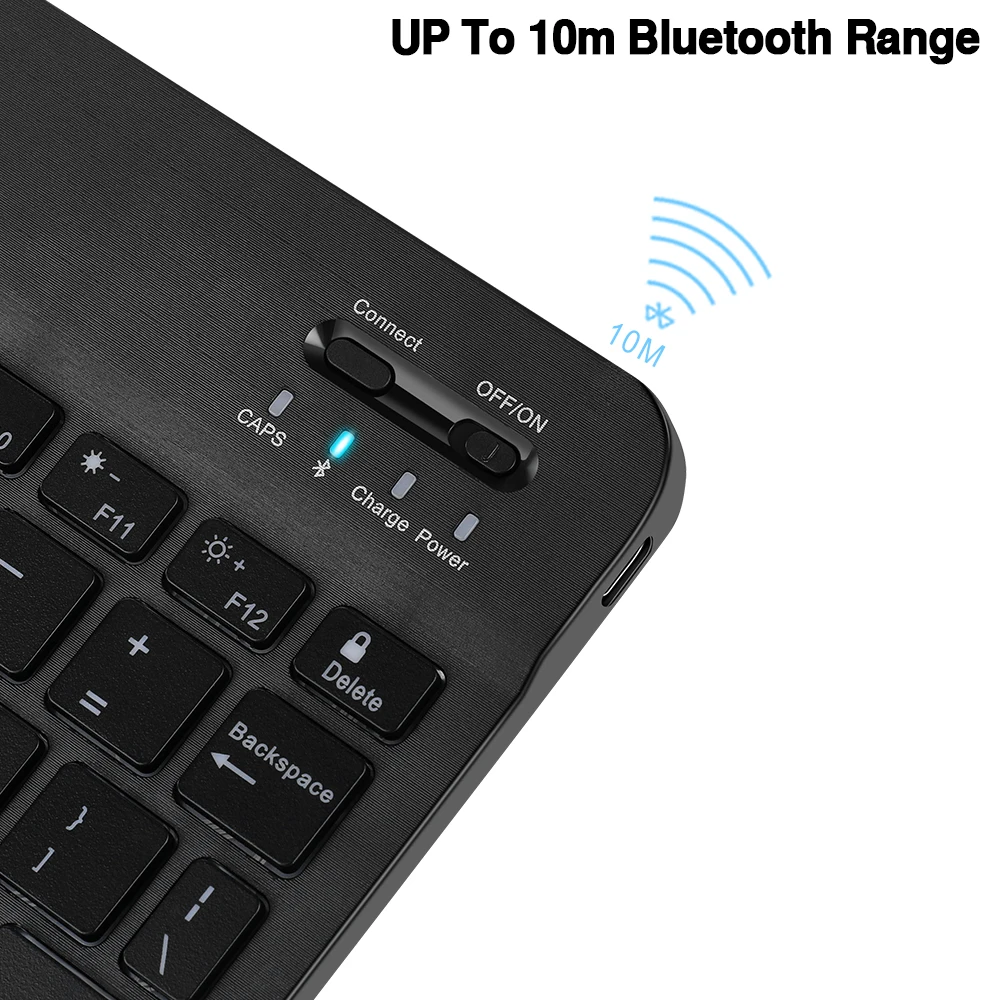 10Inch Mini Wireless Keyboard And Mouse RGB Bluetooth Keyboard Mouse Set Backlight Russian Keyboard For Computer Phone Tablet PC