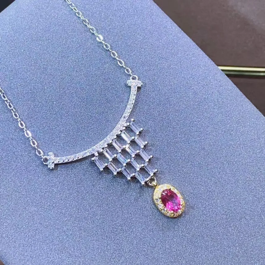 أفضل هدية خطوبة قلادة توباز قلادة توباز أزرق حقيقي طبيعي 925 قلادة من الفضة الاسترليني #6