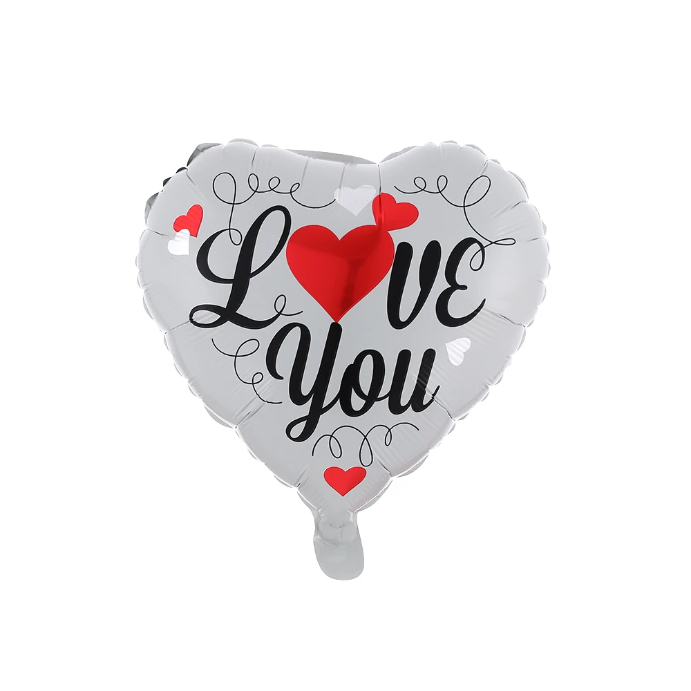 100pcs/lot 18inch love mix heart shaped aluminum foil balloons LOVE YOU I Balloon Wedding balloon