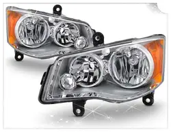 Sulinso For 2008-2016 Chrysler Town & Country 11-17 Dodge Grand Caravan Headlights Headlamps Driver & Passenger Side