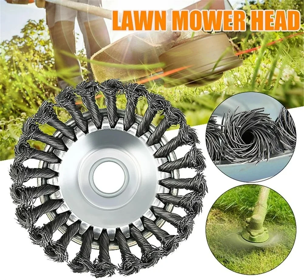 150Mm Staaldraad Wiel Tuin Weed Borstel Grasmaaier Gras Eater Trimmer Bosmaaier Gereedschap Tuin Gras Trimmer Head weed Borstel