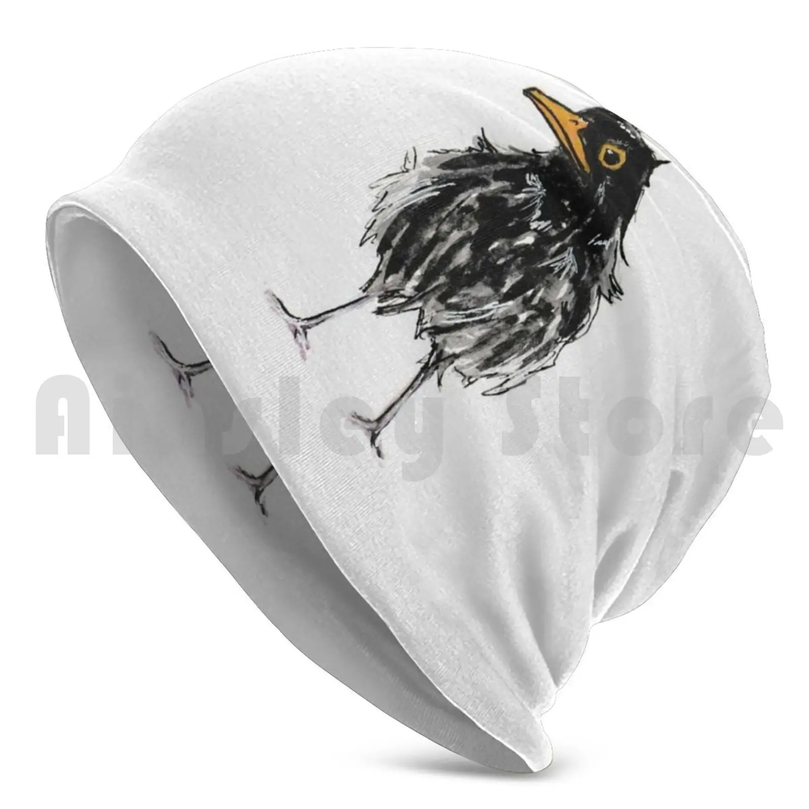 Westwood The Blackbird Beanies Pullover Cap Comfortable Bird Blackbird Nature Cute Fluffy Feathers