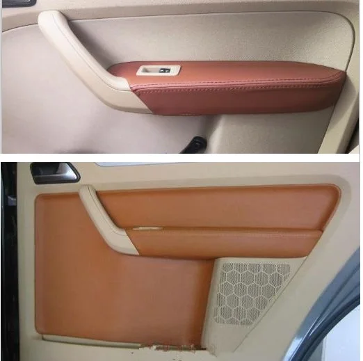 For Volkswagen Touran Caddy 2006 2007 -2015 Microfiber Leather Door Armrest Interior Door Panel Protective Covercar interior