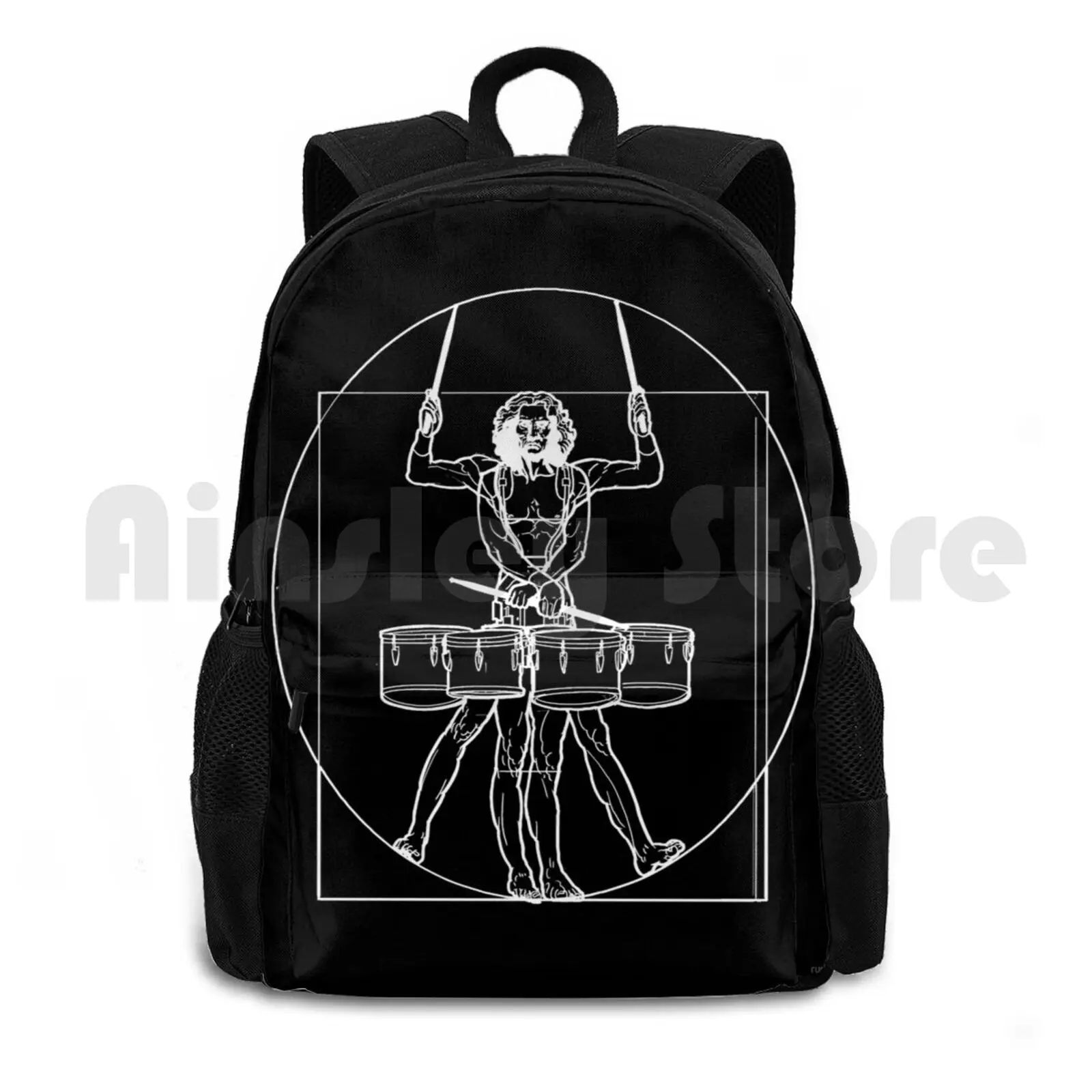 Vitruvian Tenor Drummer Outdoor Hiking Backpack Waterproof Camping Travel Vitruvian Tenor Drummer Vitruvian Man Vitruvian Tenor