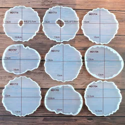 1Pcs Irregular Coaster Resin Silicone Mold UV Epoxy Resin Molds for Making Wine Glass Coffee Coaster Tray Crafts Jewelry Tools