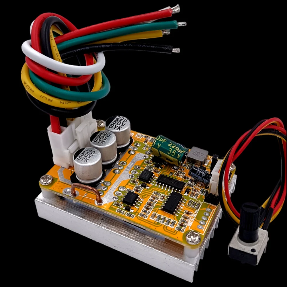 Taidacent-controlador de Motor de CC sin escobillas, placa controladora de velocidad BLDC con Hall/sin Hall PLC 0-5V, 350W, alta potencia, 5 12 24V