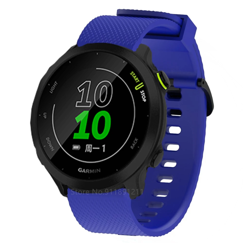 20มม.สไตล์อย่างเป็นทางการกีฬาซิลิโคนสำหรับผู้เบิกทาง Garmin 158 245 245M 645 Venu SQ Vivoactive 3สมาร์ทสร้อยข้อมือ