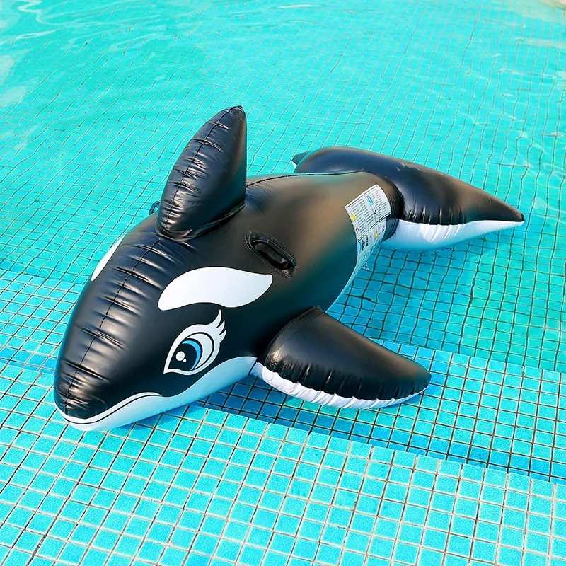 Giant Whale Inflatable Floating Bed Pool Swimming Ring Ride-on Boat Raft Water Seat Air Mattress for Beach Party Pool Toy
