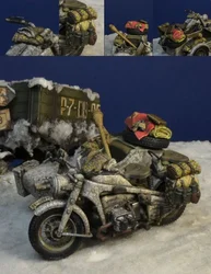 1/35 Resin Figure model kits Historical military motorcycle accessories(no Motorcycle)  Unassembled and unpainted