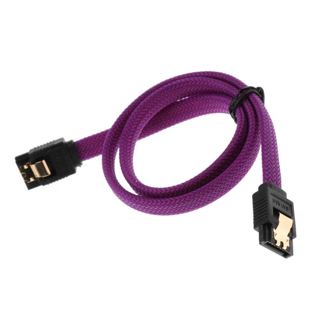 Universale 20 Pollici SATA III 7Pin 6Gbs Cavo Seriale ATA HDD SSD Dati Fili dd Lacci Piombo Viola