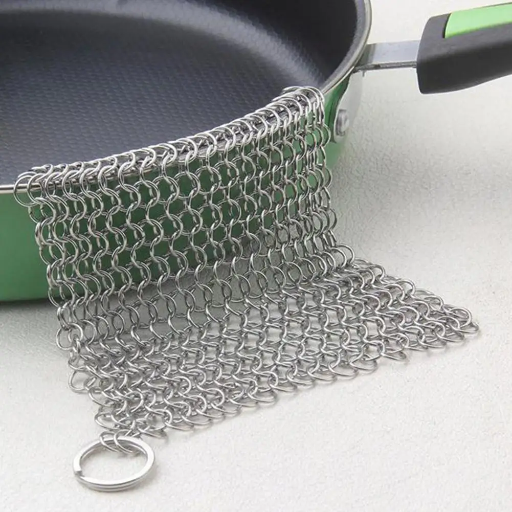 Steel Pot Net Metal Ring Net Kitchen Cleaning Pot Net Tableware Stain Nemesis Professional Stubborn Kitchen S6w2