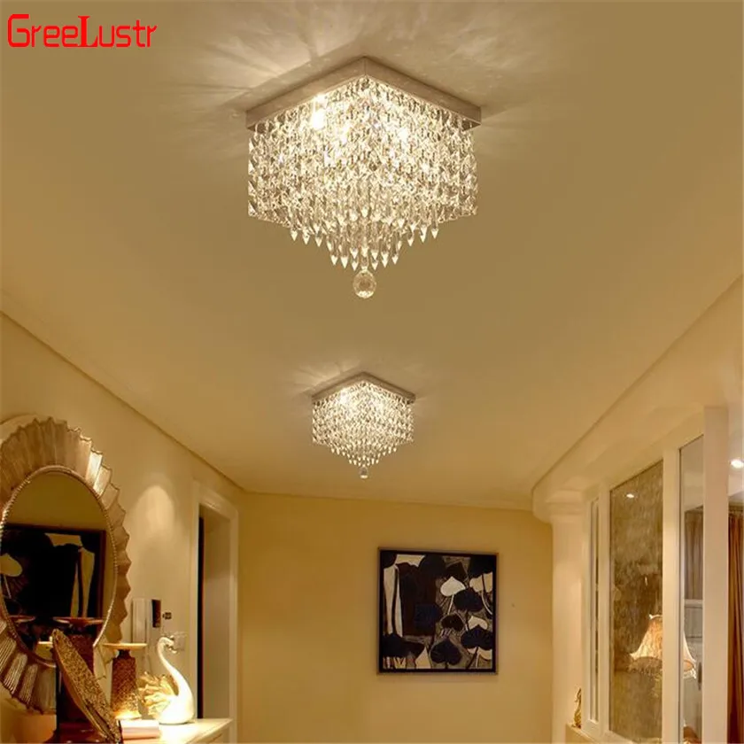 AC110V-240V Led Crystal Chandelier Ceiling Lamp Plafon Lustre For Entrance Kitchen lights Chandeliers Fixtures Home Decor