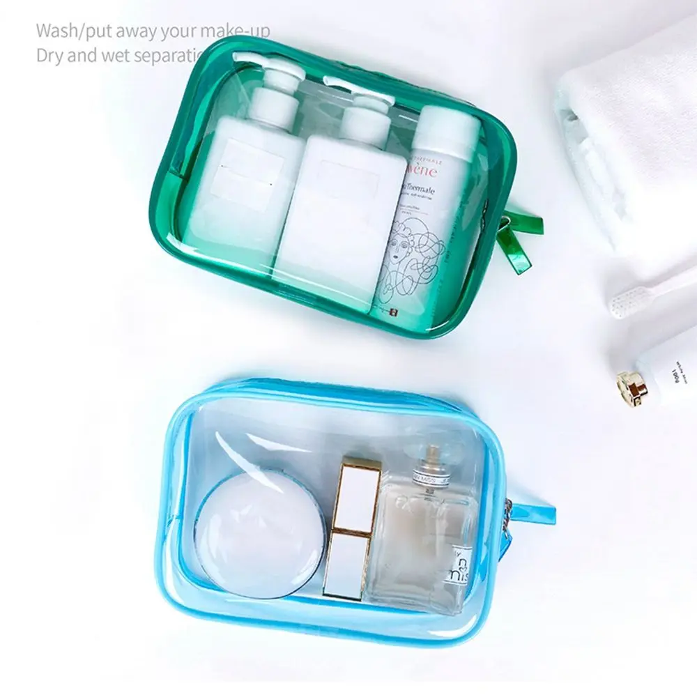 Transparent PVC Bags Travel Organizer Clear Makeup Bag Beautician Cosmetic Bag Beauty Case Toiletry Bag Make Up Pouch Wash Bags