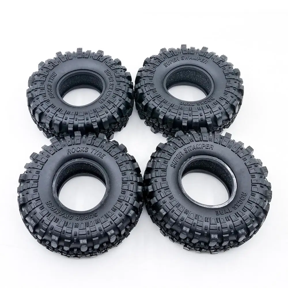 4pcs 1.9 Inch 110mm Rock Crawler Tire Wheel With Solid Beadlock Wheel Rim For 1/10 Axial Trax Trx4 Rc4wd D90 D110 Tf2 Rc Car