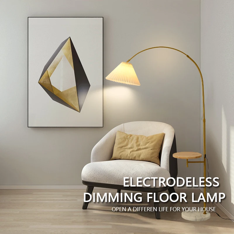 Intelligent Control Dimming And Color Matching White Light Warm Light Remote Control Bedroom Living Room LED Floor Lamp