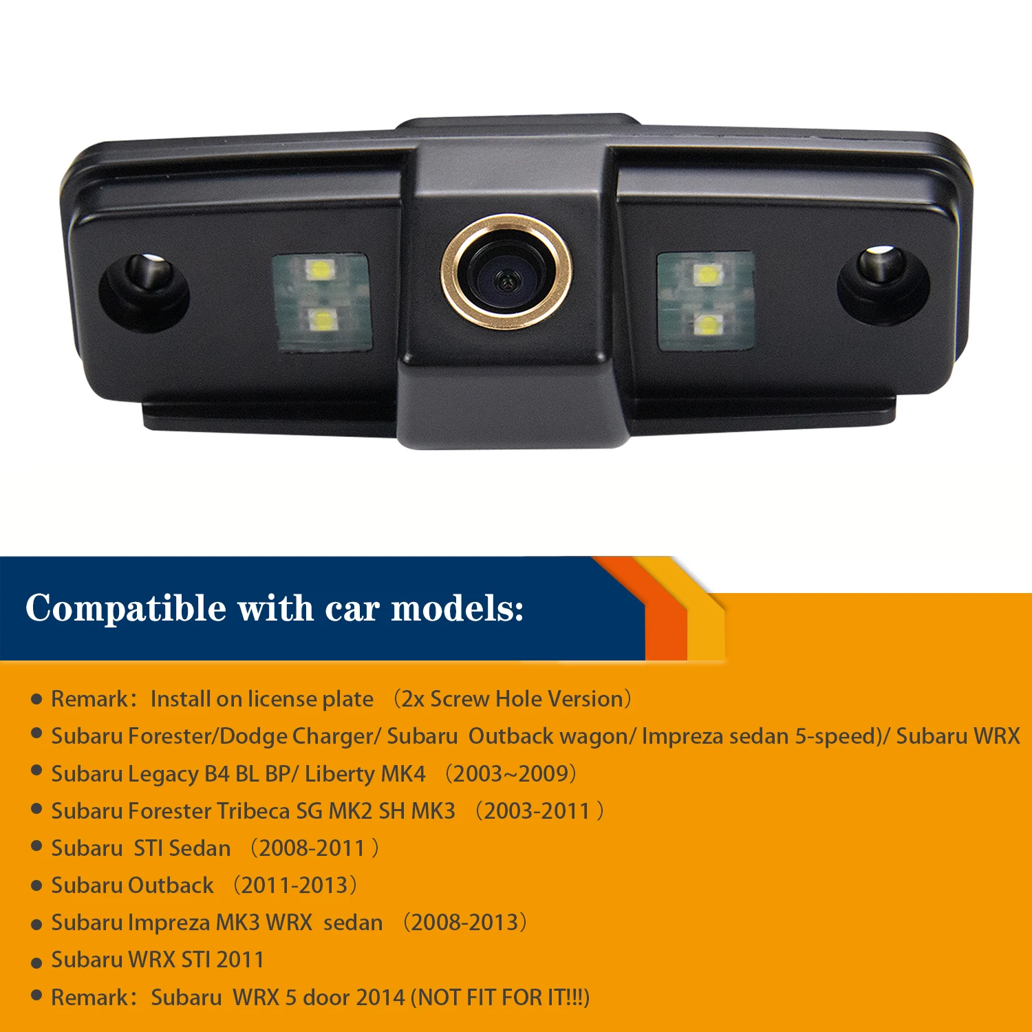 Misayaee HD Car Rear View Camera Plate Light for Subaru Impreza MK3 WRX STI Sedan Forester Tribeca SG MK2 SH MK3 Liberty MK4