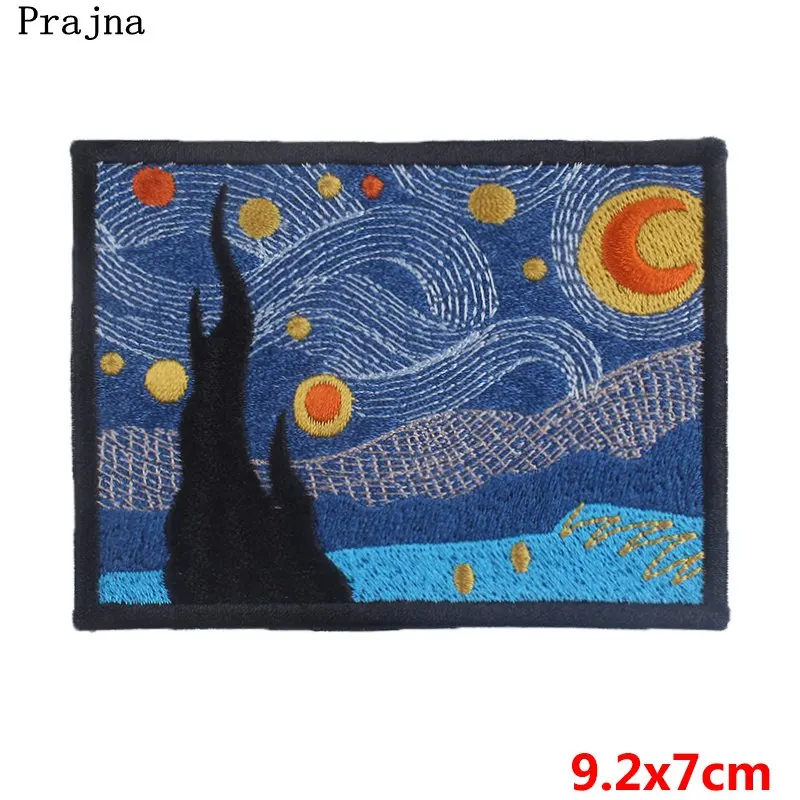 Prajna 10PCS Set Patch Outdoor Style Parches Adventure Embroidery Iron On Patches For Clothes Sewing Stickers DIY Applique Badge