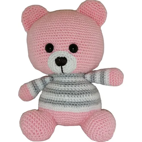 Amigurumi Mesh Baby Pink Bear Sleeping Friend