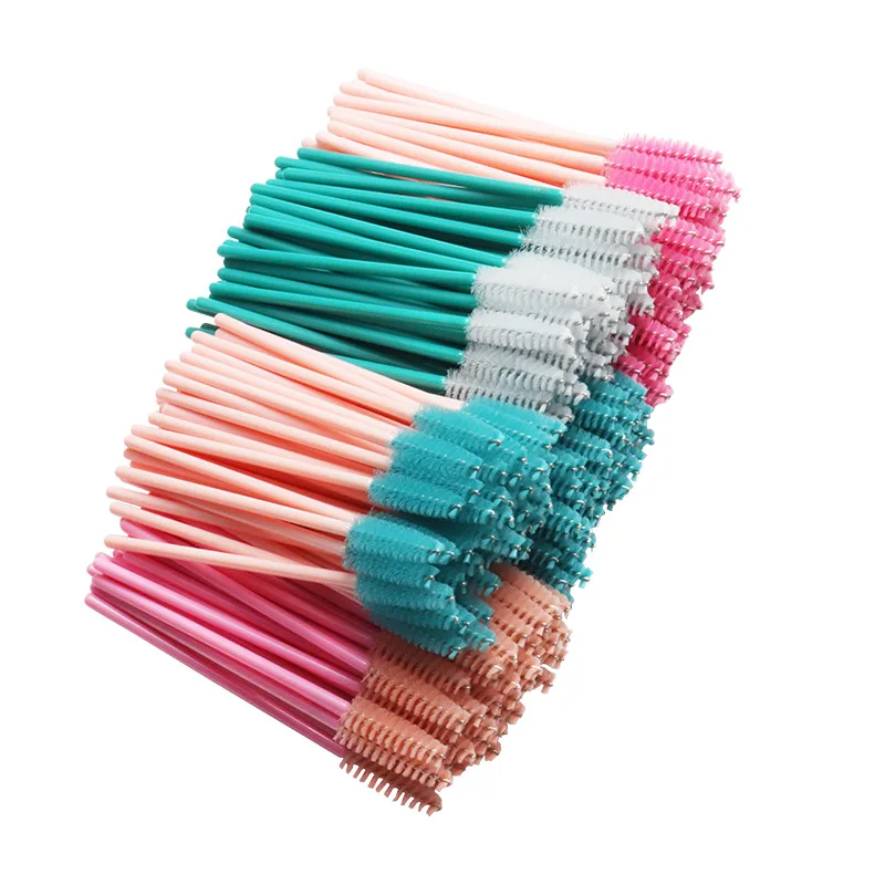 

50pcs/lot Disposable Nylon Mascara Wand Applicator Green Eyelash Brush For Eyelash Extension Makeup Tools